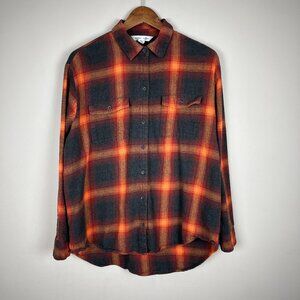 Old Navy Swiftie Boyfriend Plaid Flannel Shirt Large Tall Evermore Country Barn